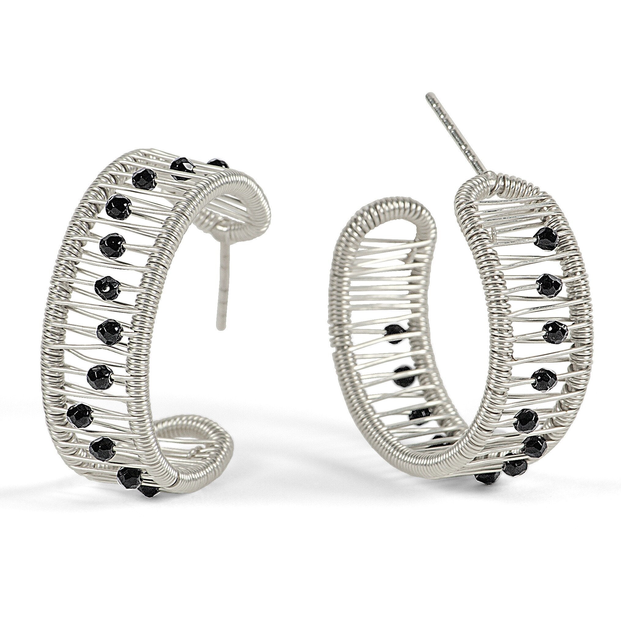 Onyx Kinetic Hoop Earrings
