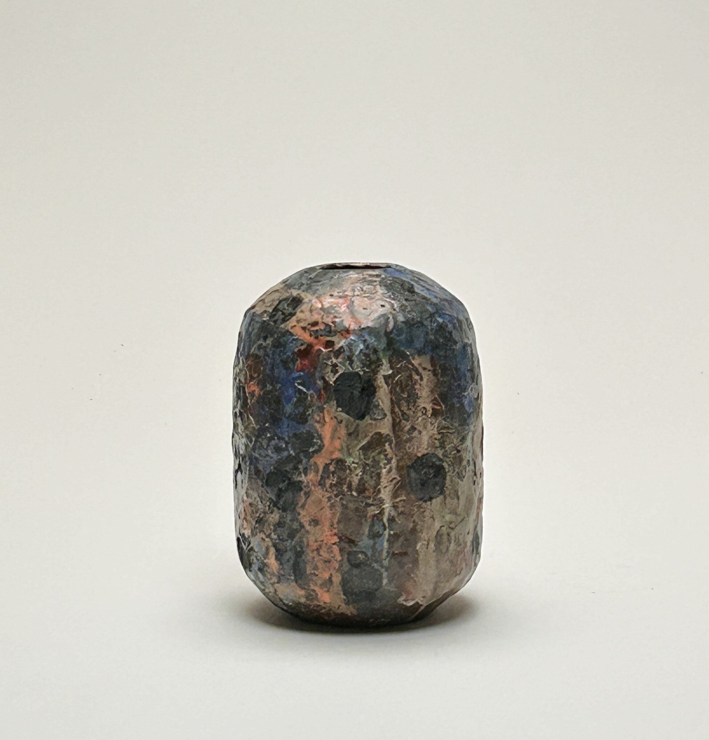Textured Black Clay Small Vessel