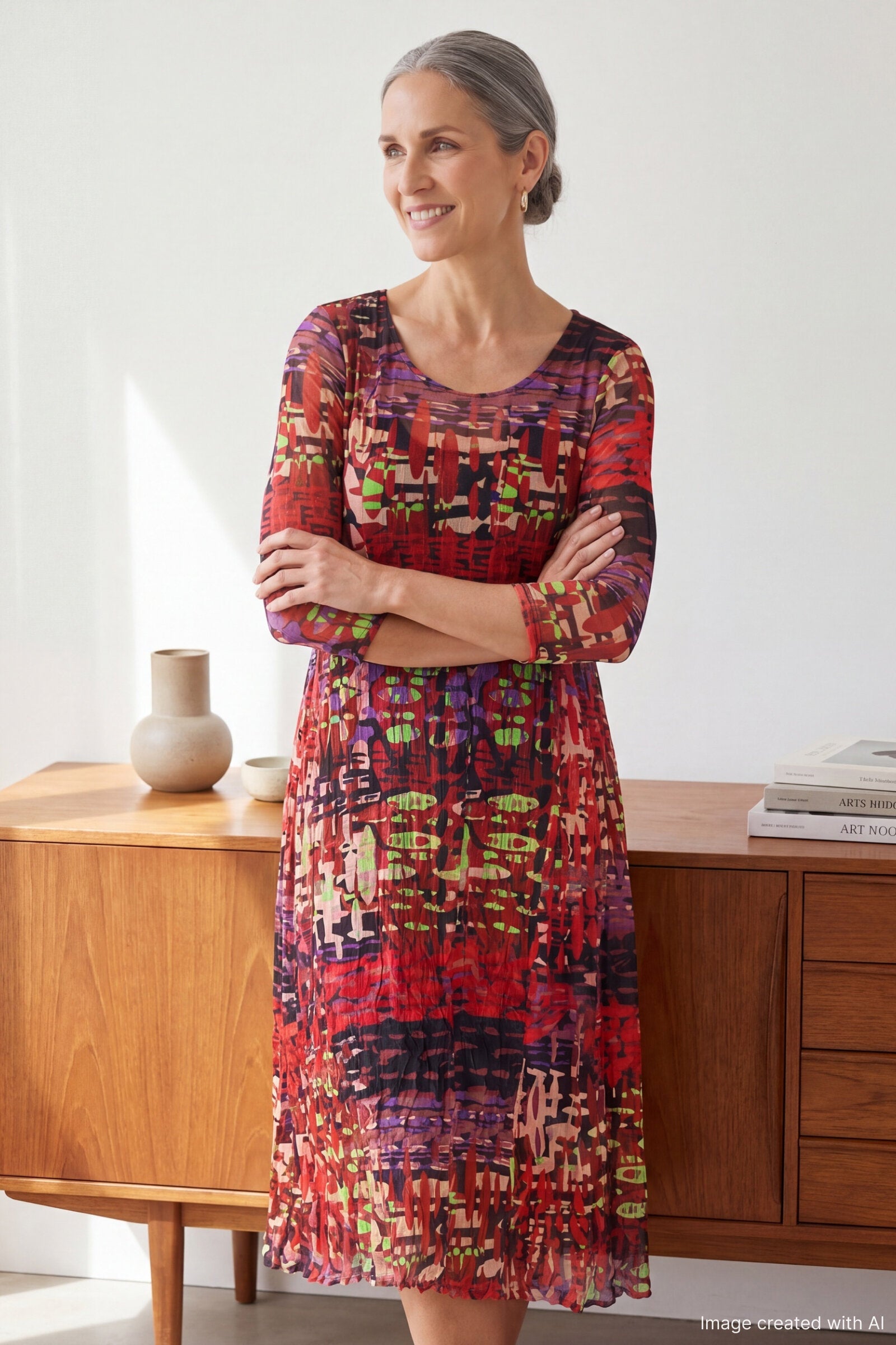 Crushed Mesh Roanna Dress
