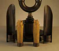 Twin Spires Copper and Bronze Lamp