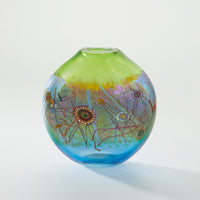 Green & Aqua Calypso Pouch Vase
