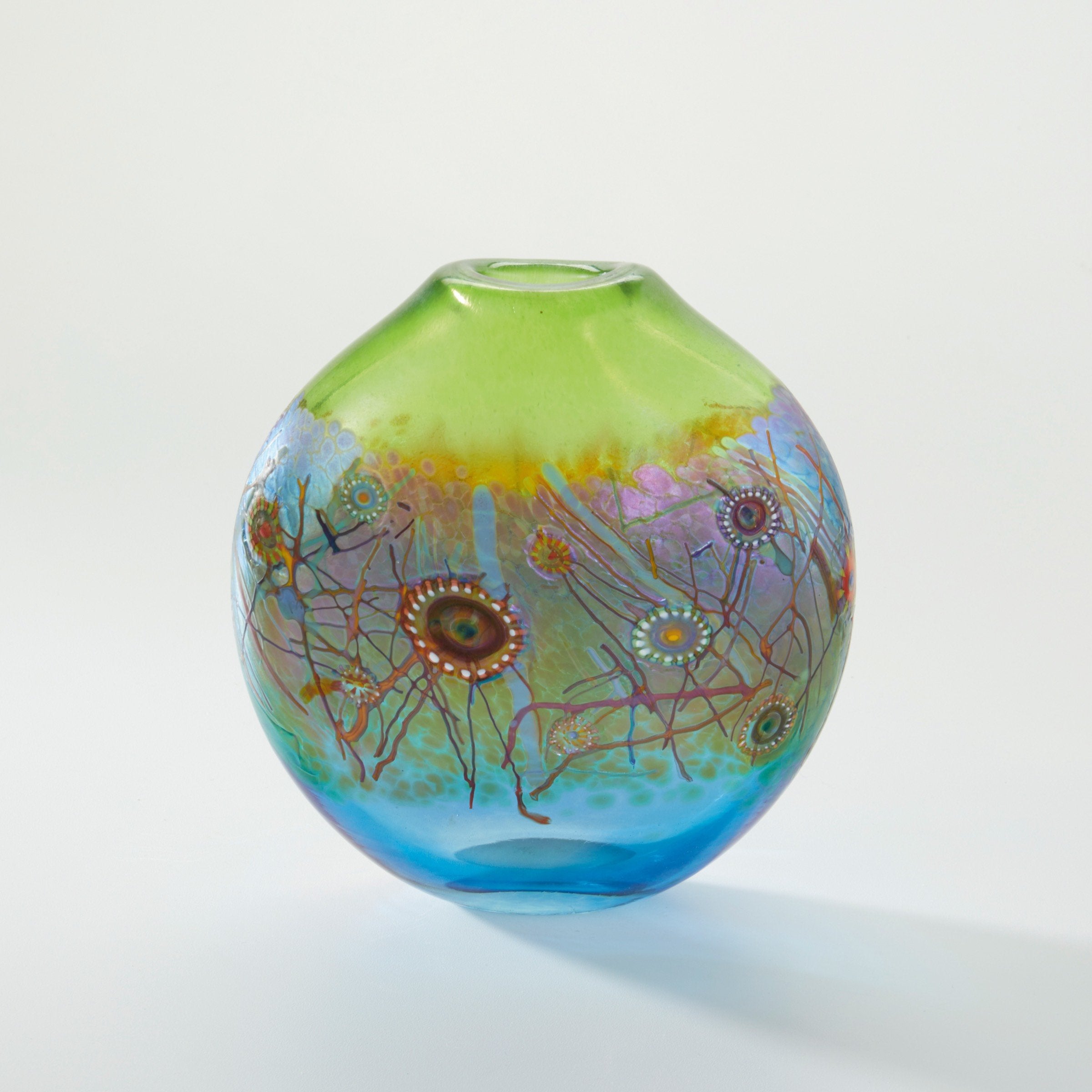 Green & Aqua Calypso Pouch Vase
