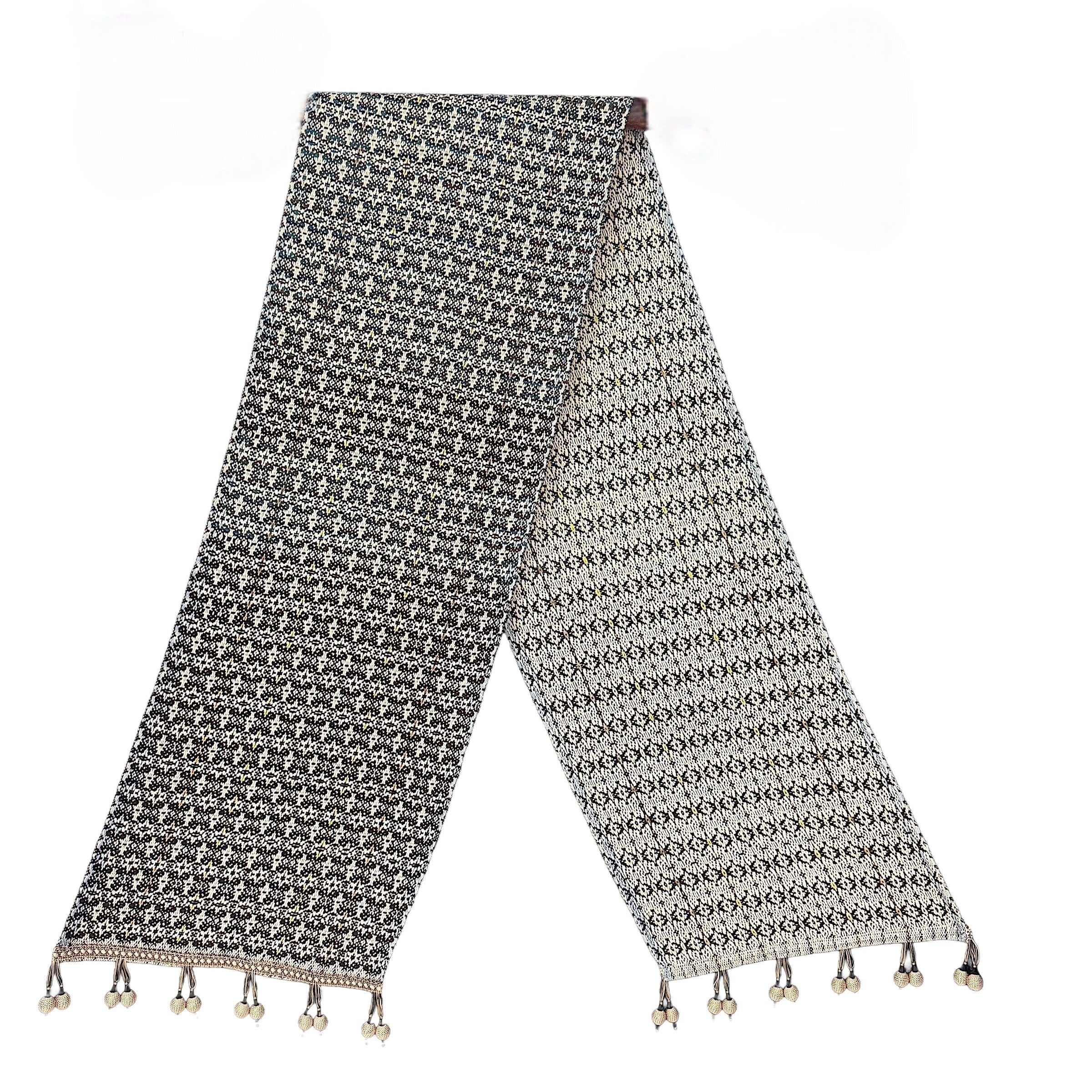 Handwoven Forest Lake Table Runner