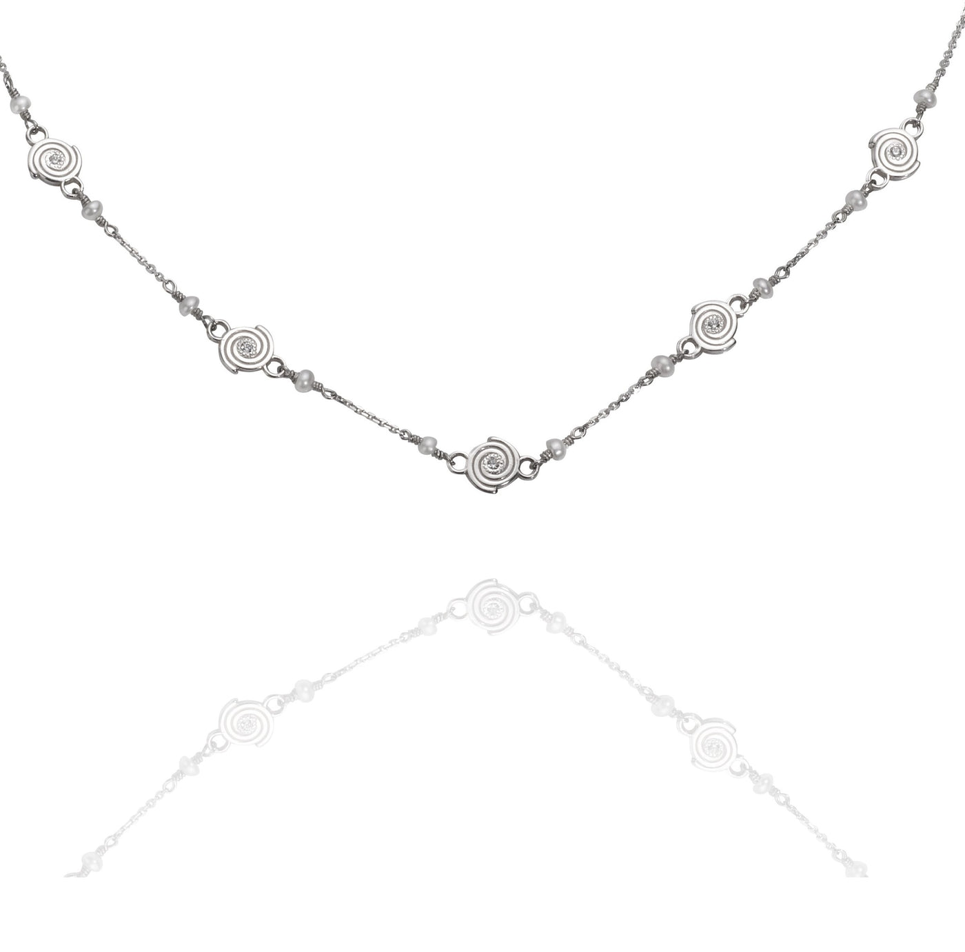 Five Spiral Necklace in Argentium Silver 