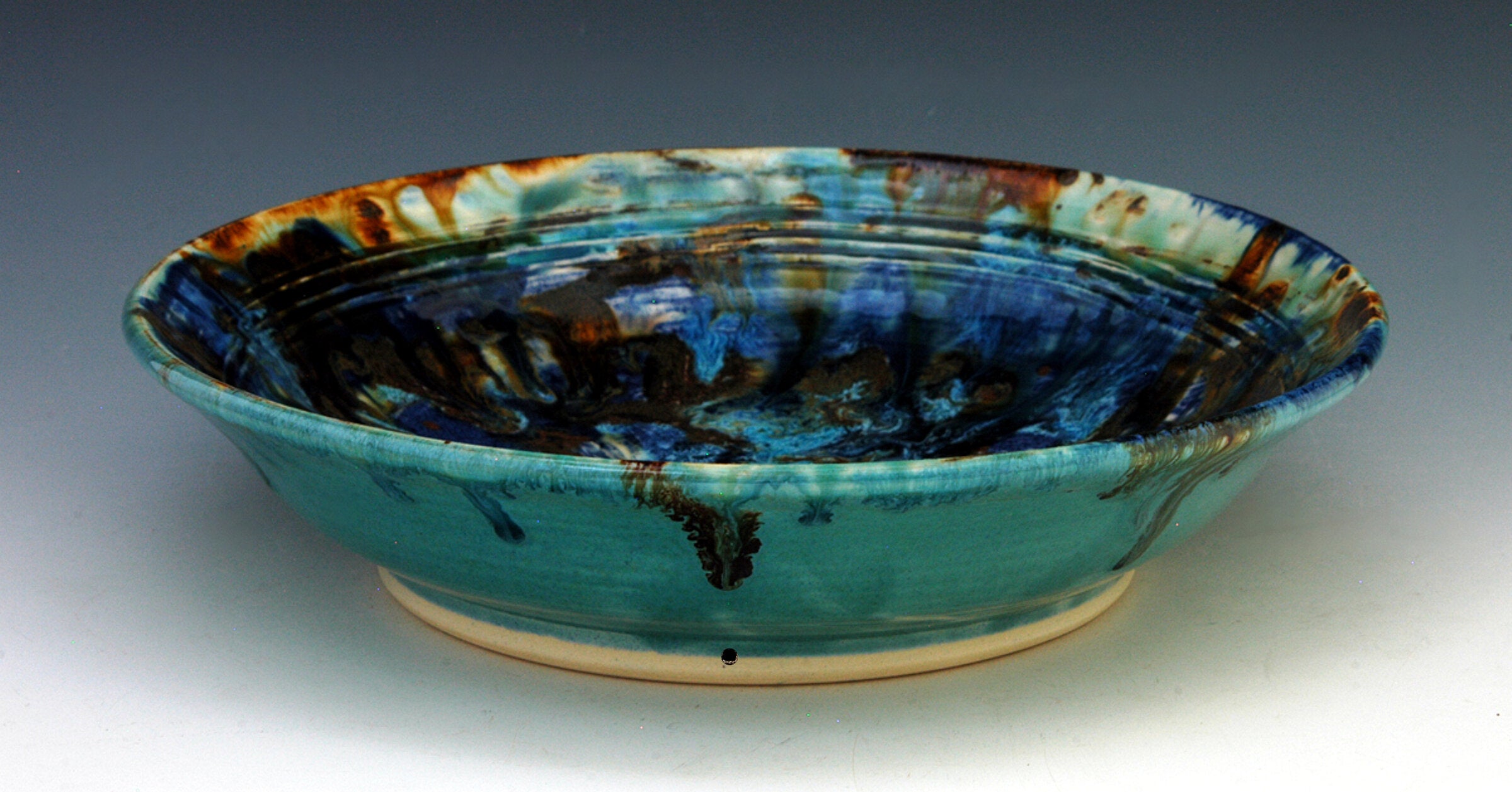 Blue and Brown Porcelain Platter