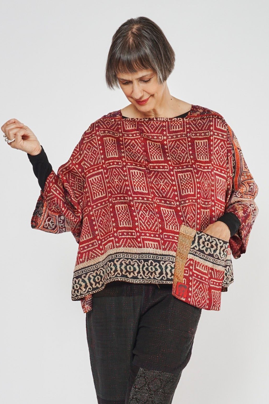 3/4 Sleeve Mio Crop Top #1