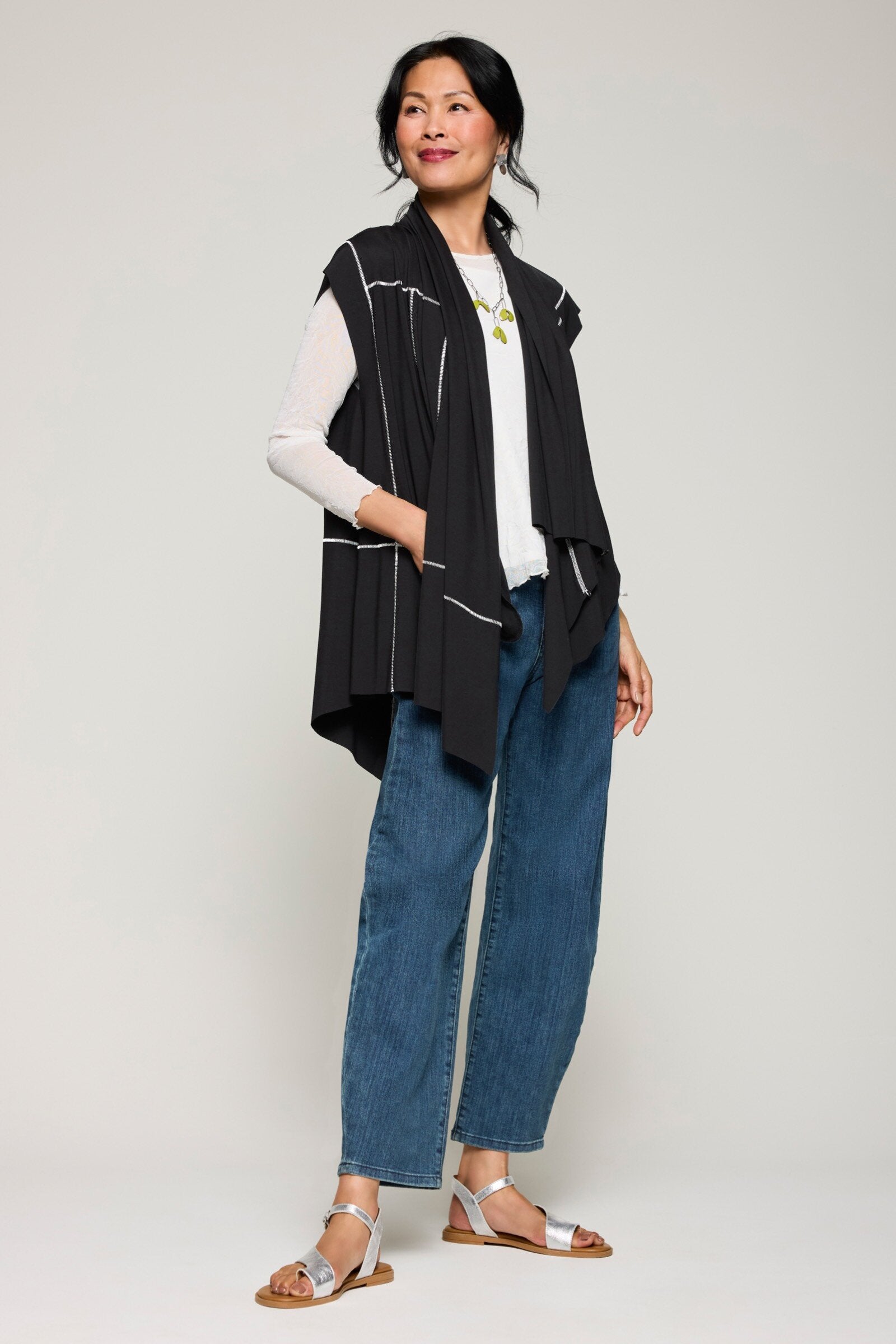 Contrast Stitch Vest