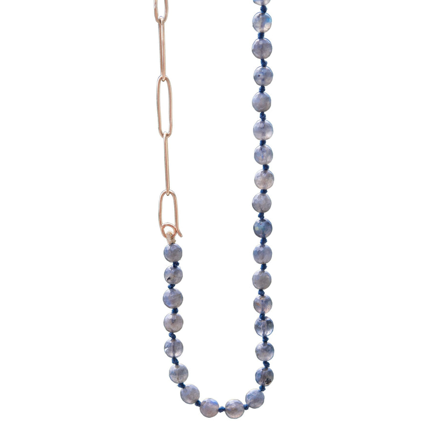 Gold Chain & Labradorite Necklace