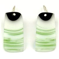 Marbleized Jade & Pale Green Earrings