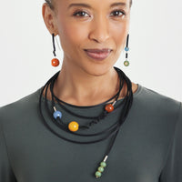 shown with the colors of fall earrings