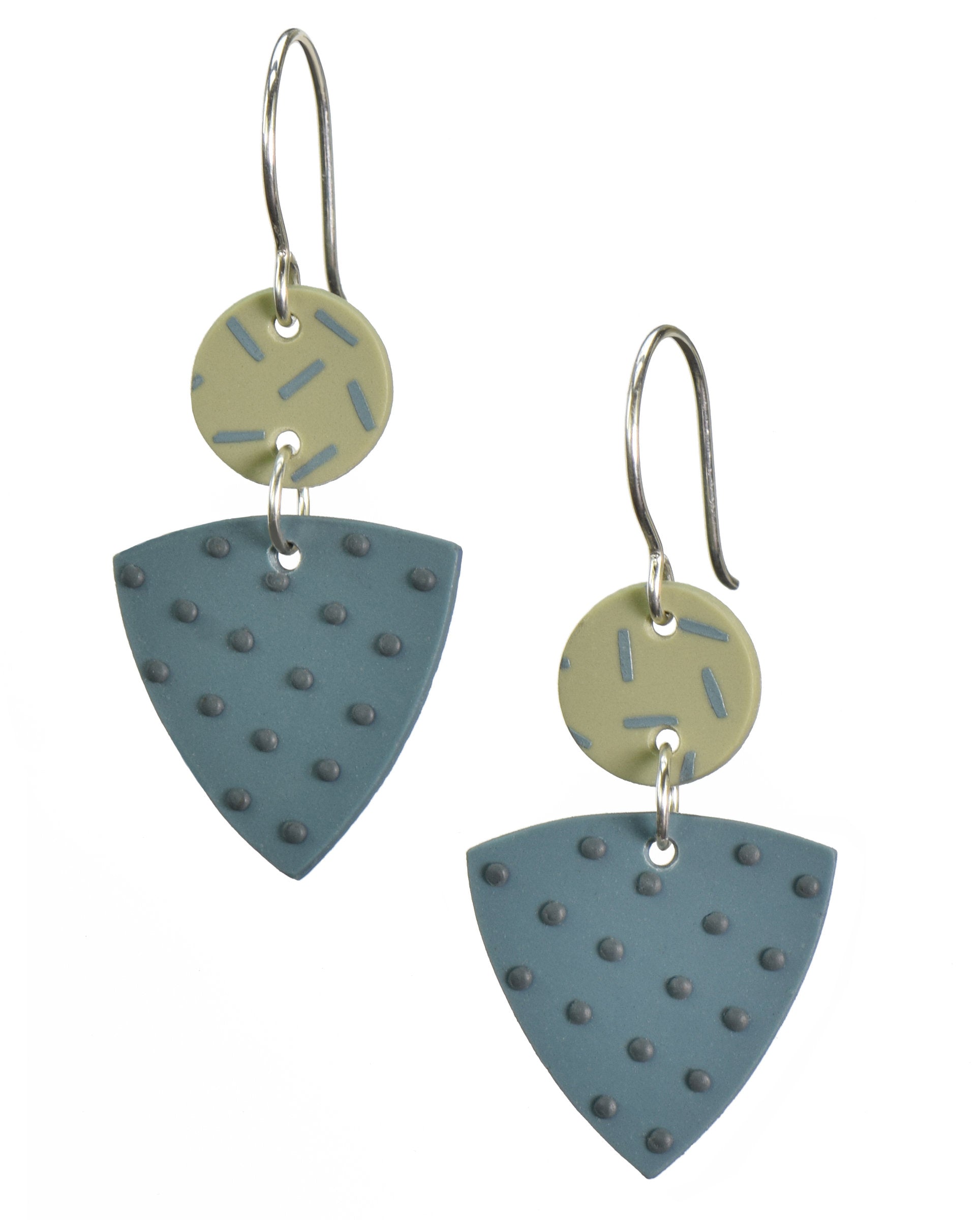 Dark teal with dots