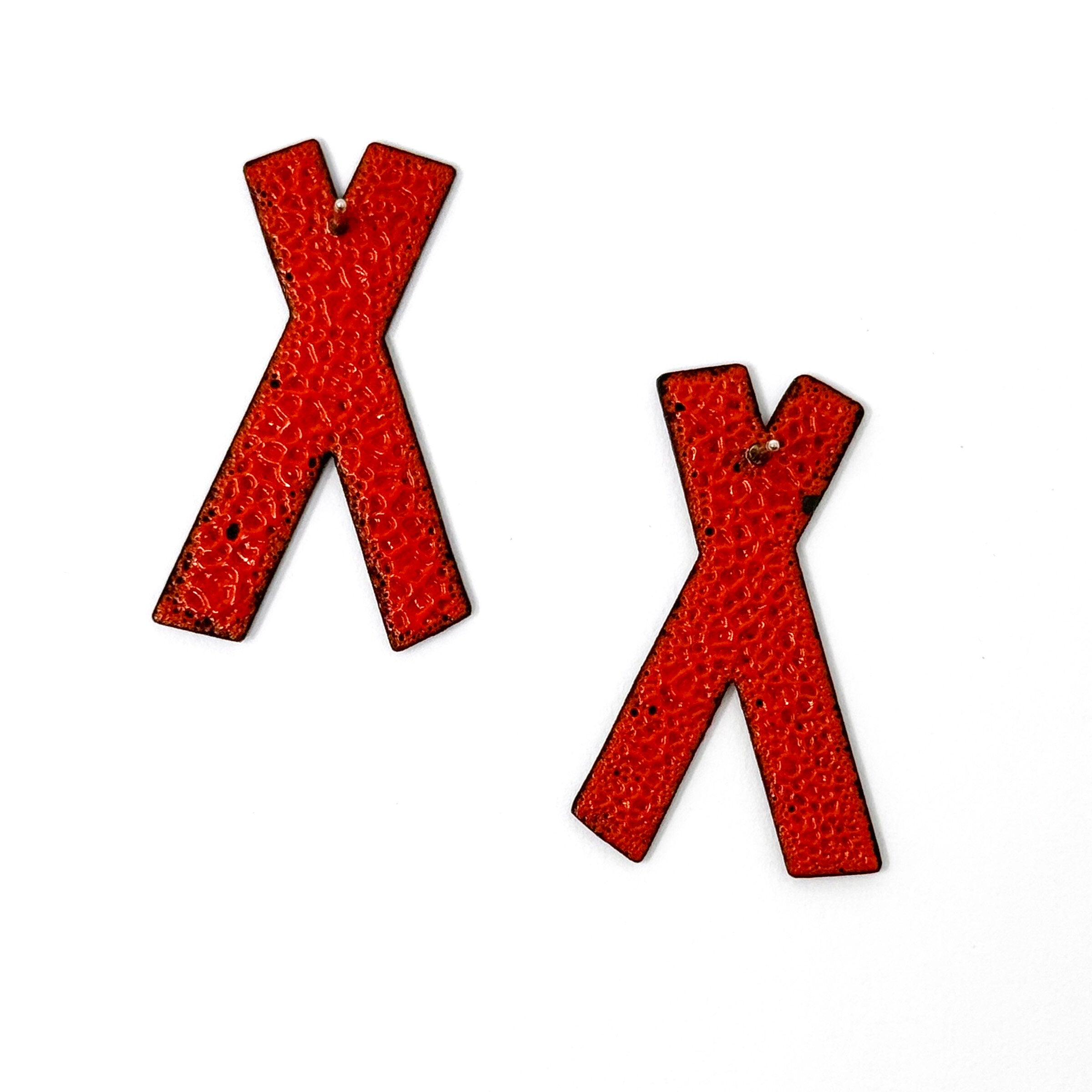 textured red, reverse side