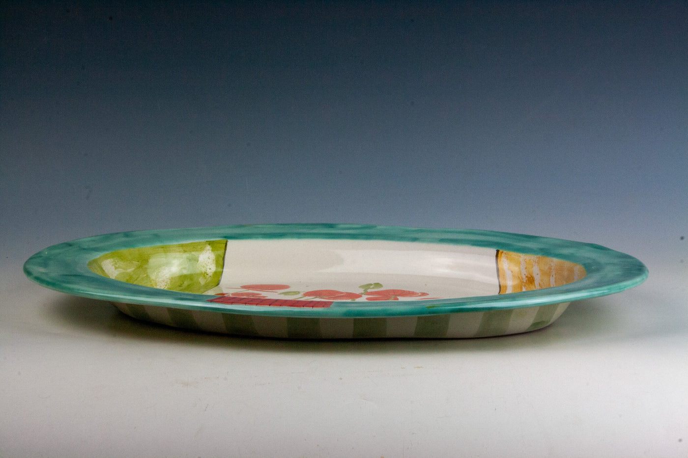 Oval Platter, Poppy Garden