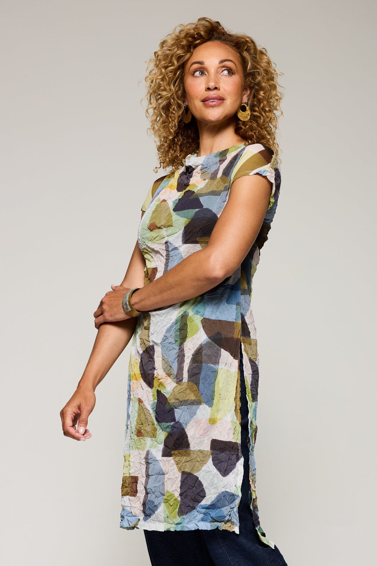 Crushed Mesh Gallery Tunic