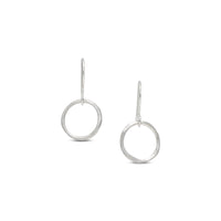 Silver Hoop Dangles