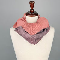 Pleated Silk Loop Scarf