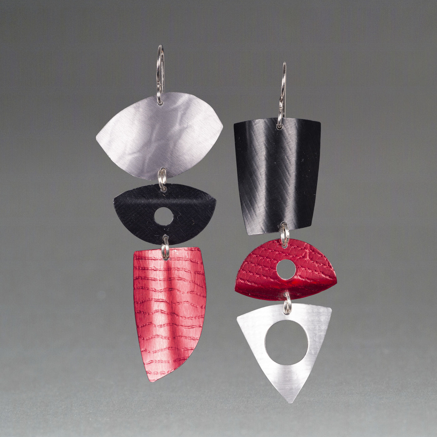 Silver, Black, & Red