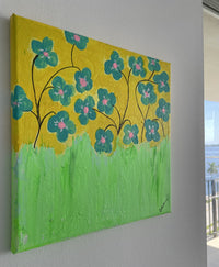 Hanging on a wall, view from left.