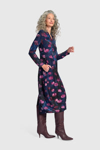 Midnight Dot V-Neck Dress