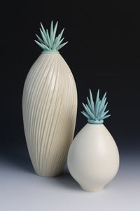 Calm Waters set of Two (Sea Spray with Celadon Lid & Little Wave with Sky Blue Lid)