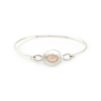Scallop Oval Bracelet with Oregon Sunstone