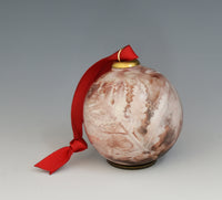 Saggar Fired Terra Cotta Globe Ornament 110