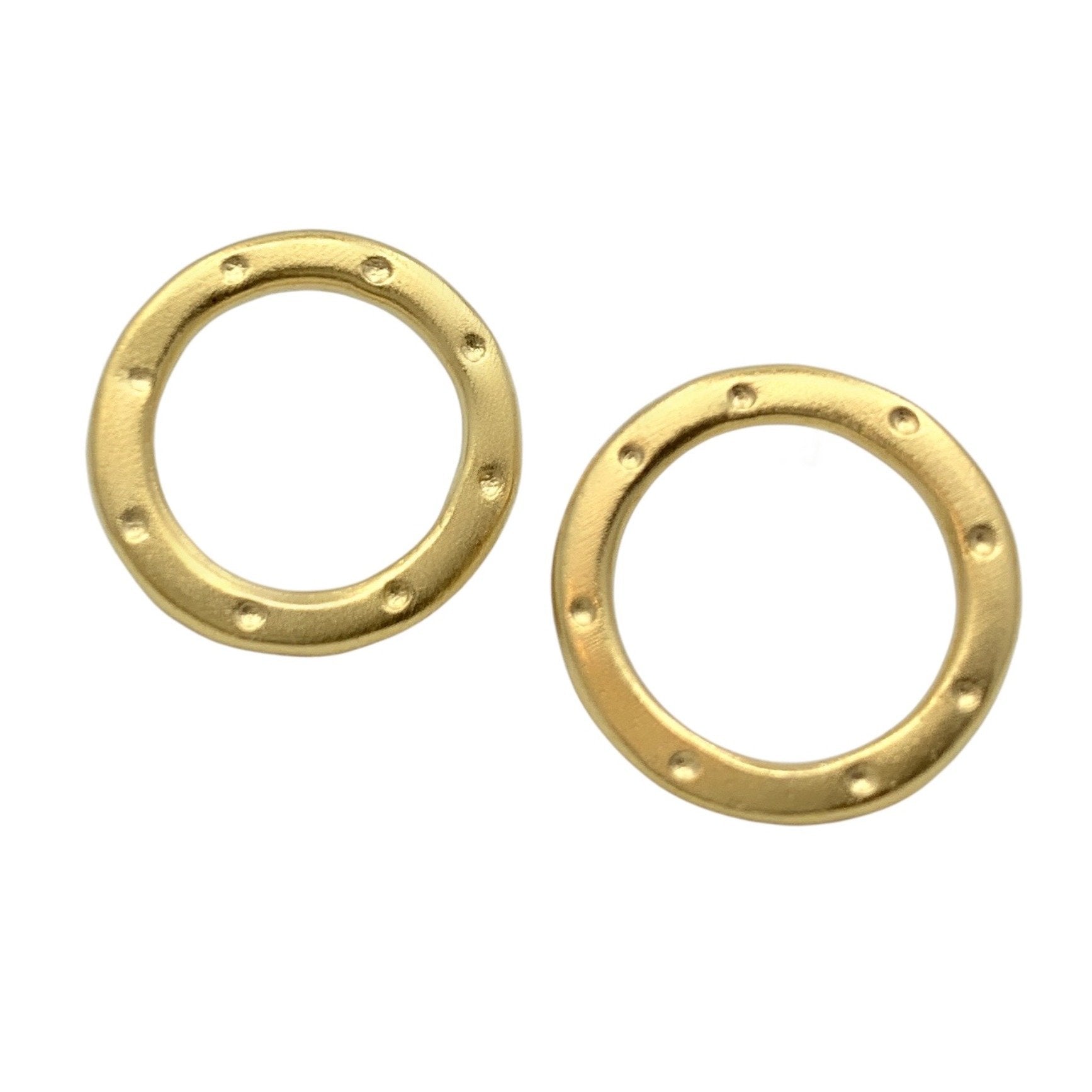 Vermeil Circle Stud Earrings