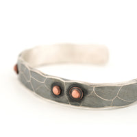 Forged Silver & Copper Rivets Cuff