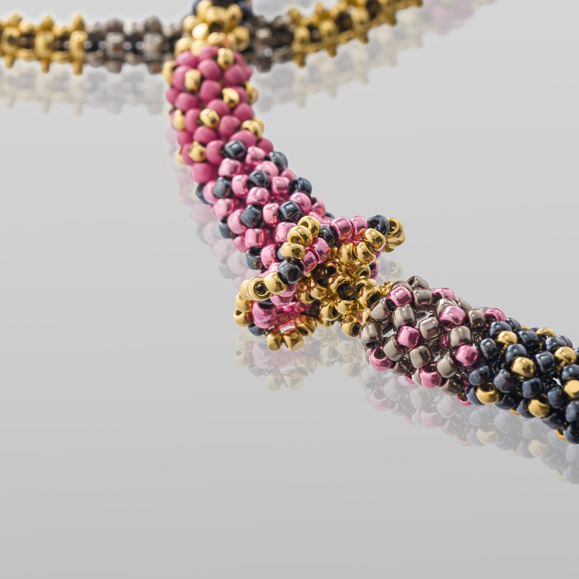 Silver & Pink Tiny Hands Lariat