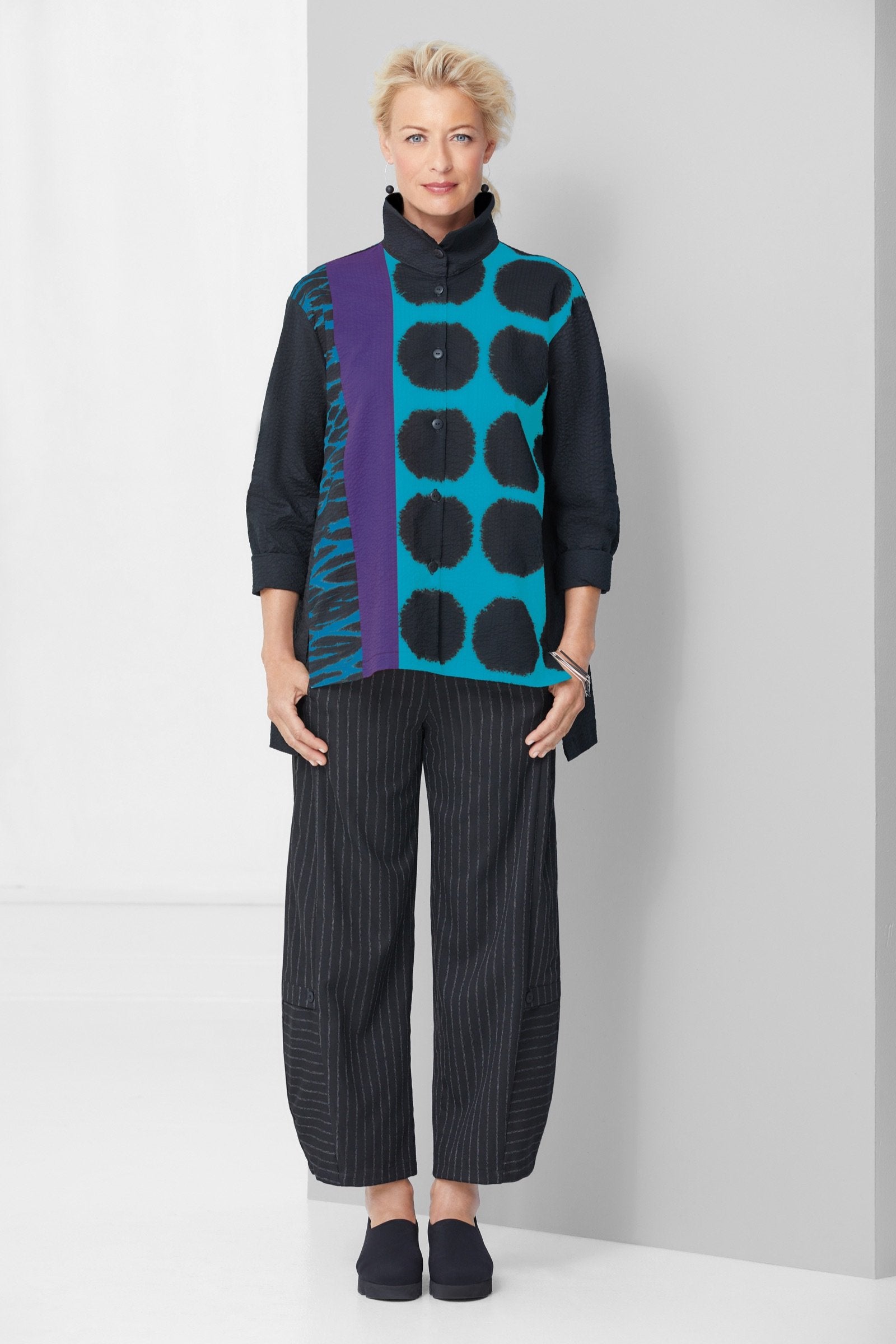 shown with the ecole pant by lisa bayne and wanderlust shoe by thierry rabotin