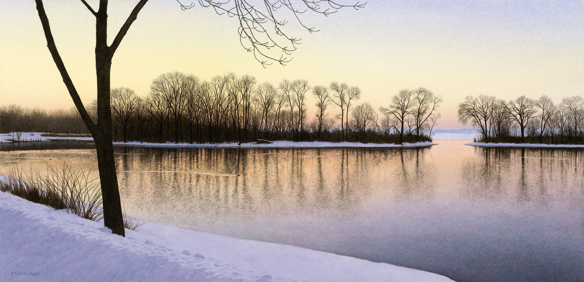 Open Water-Winter Sunset