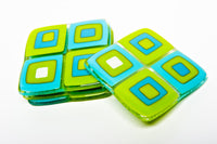 Spring Green Retro Coasters