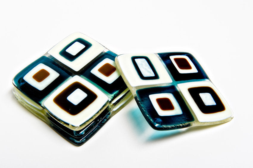 Aqua Retro Coasters