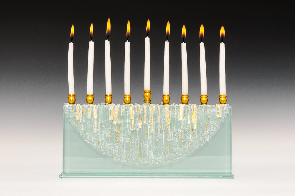 Half Moon Diamond Icicle Menorah