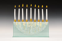 Half Moon Diamond Icicle Menorah