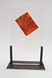 Cast Glass Amber Optic Inclusion