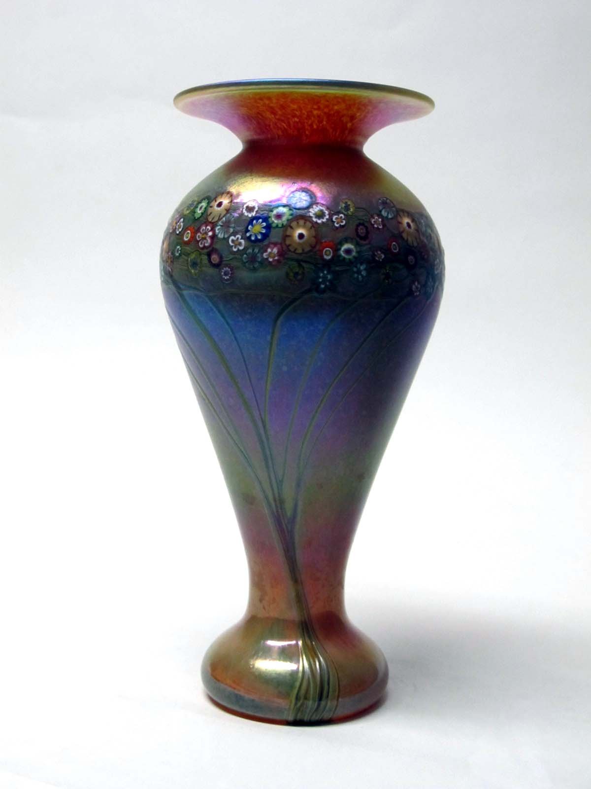 Iris Gold Art Nouveau Vase
