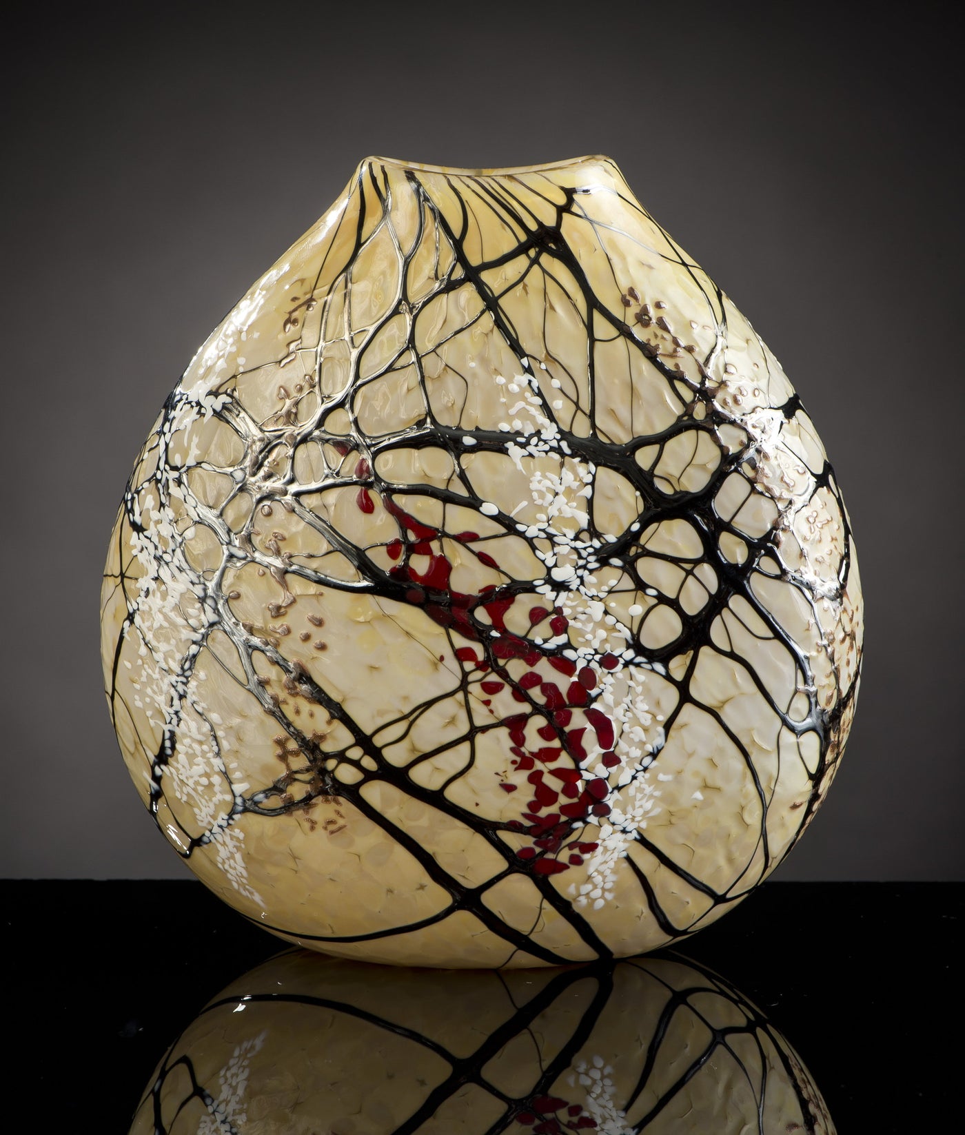 Cherry Blossom Flat Vase