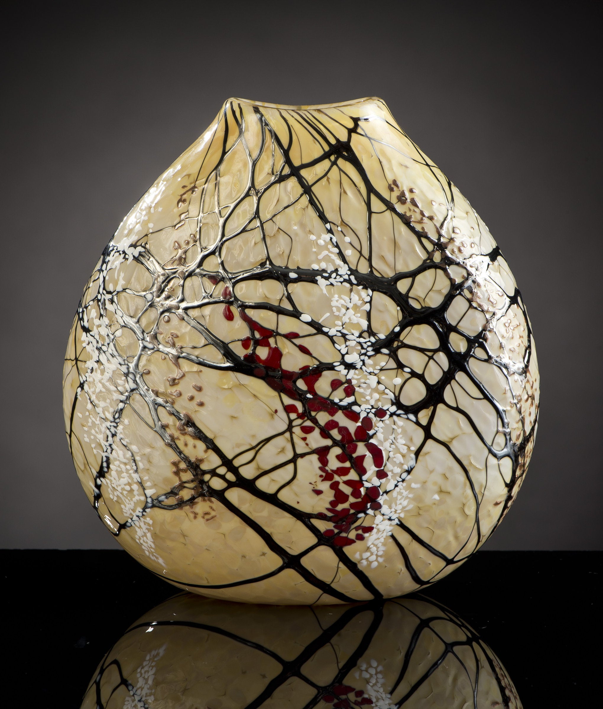 Cherry Blossom Flat Vase