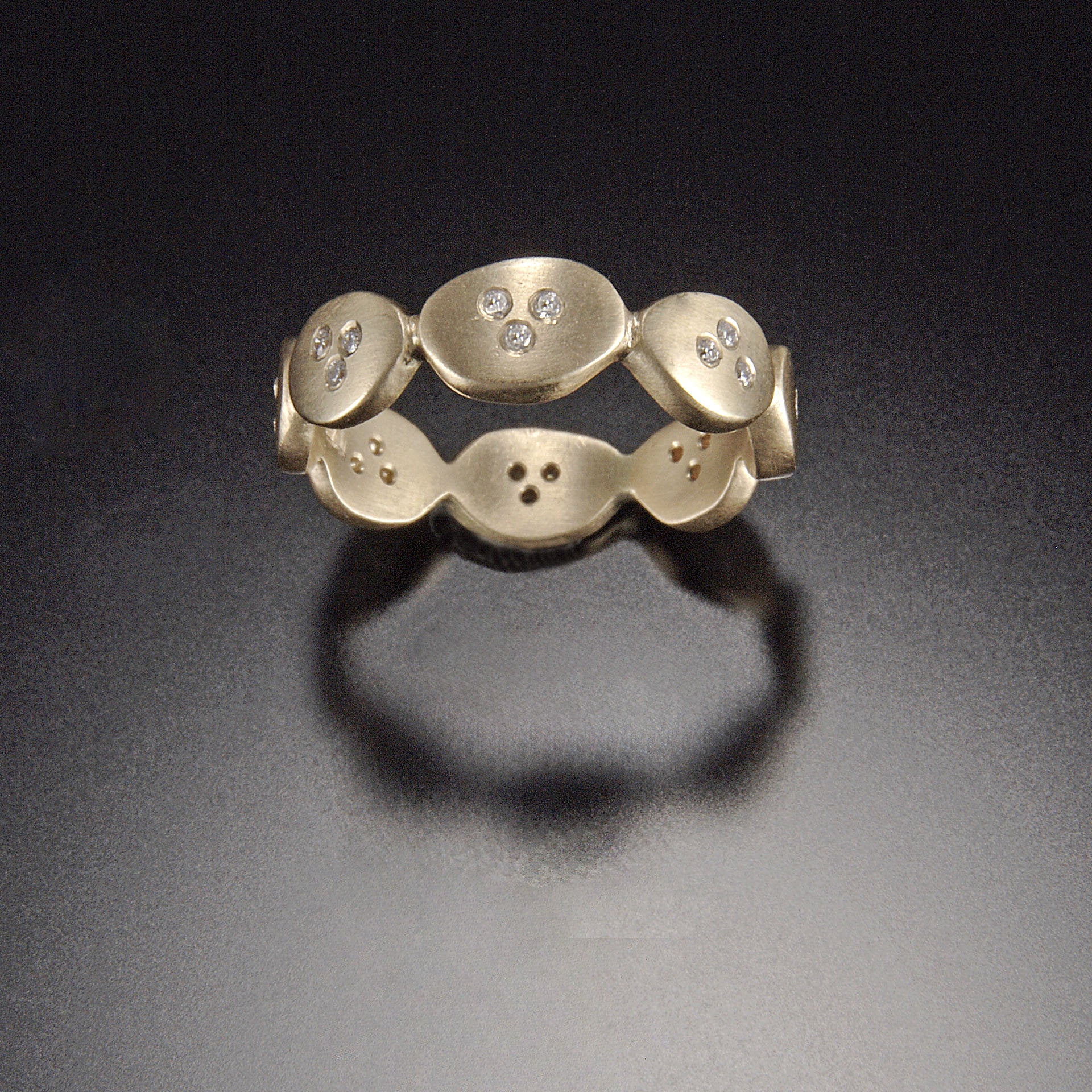 Small Ovals Band with Diamonds