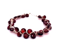 Signature Garnet Sterling Bracelet