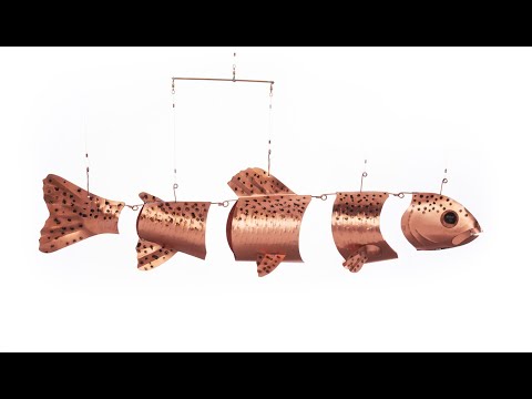 Trout Hand Made Copper Fish Mobile