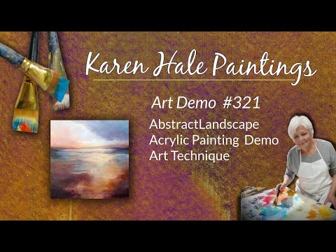 Watch an Amazing Abstract Landscape, Art Technique, Acrylic Painting in Progress, Demo #321