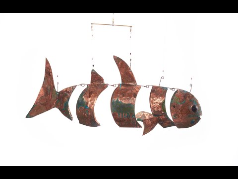 Tropical Hand Made Copper Fish Mobile