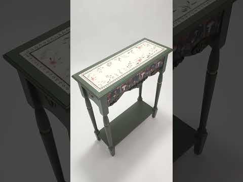 A Green Console Table That Feels Like Birds & Gardens #artisanmade #quietluxury #consoletable