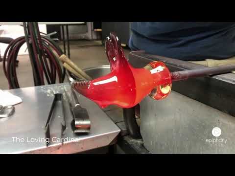 epiphany glass - The Loving Cardinal Handmade Solid Glass Sculpture Process - How It's Made