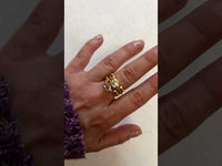 Wishing Well ring magic with water illusion beneath gem.