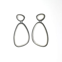 Eclipse Short Organic Oval Earrings