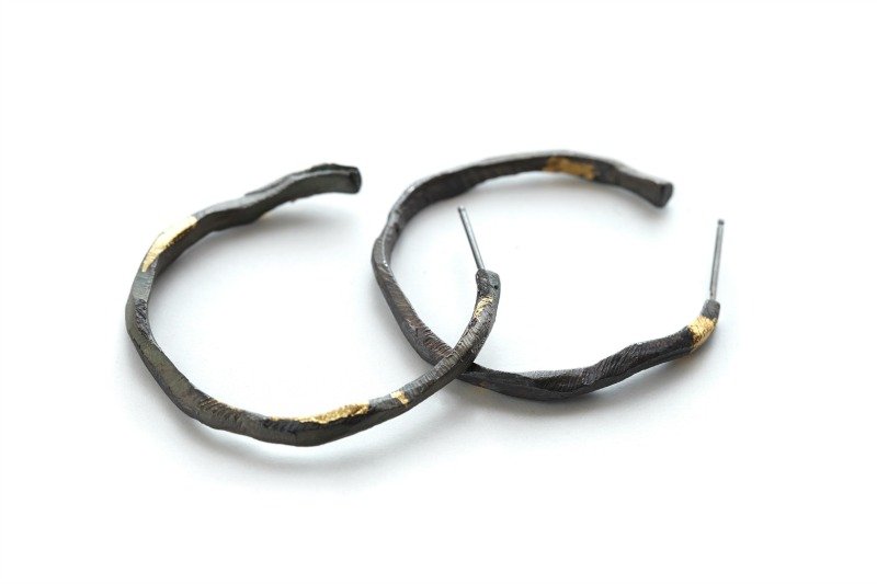 Oxidized Stonehenge Hoops