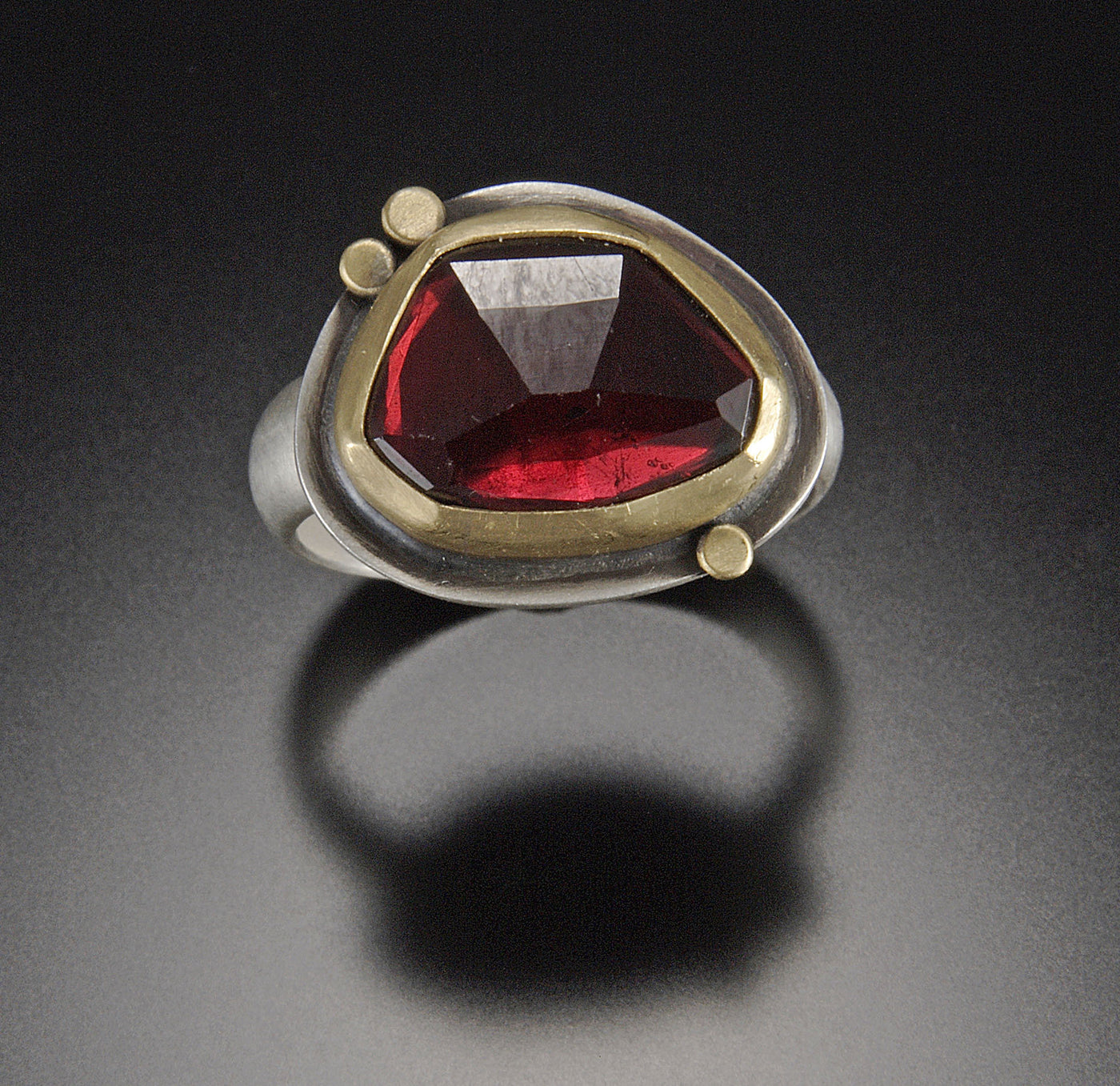 Rose Cut Garnet Ring